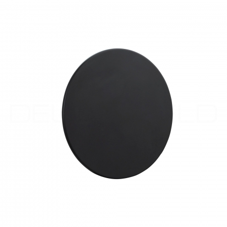 DEUSENFELD KM5B - Magnet Kosmetikspiegel mit 2 selbstklebenden Wandplatten, Klebespiegel, magnetisch abnehmbar, Ø15cm, 5x Vergrößerung, matt schwarz